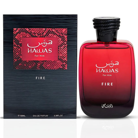 Hawas Fire by Rasasi 3.4 oz EDP Spray for Men