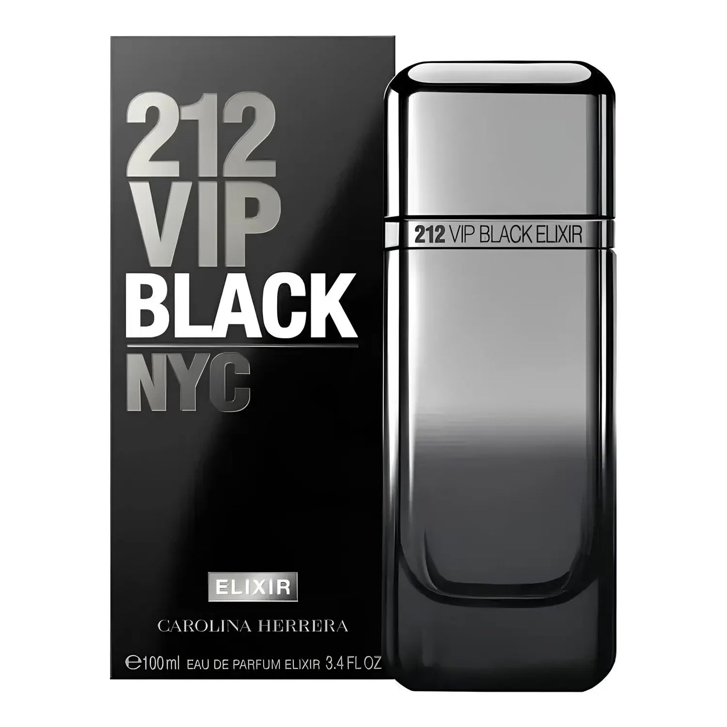 212 VIP Black Elixir by Carolina Herrera 3.4 oz EDP Spray for Men